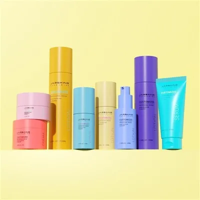 Straight Round Glass Luxury Cosmetic Set Bottle Containers